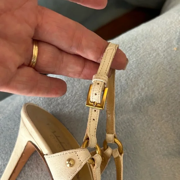 Valentino Garavani Cream and Black Sandals - Picture 6 of 7